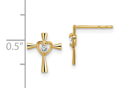 14k Yellow Gold Earrings Style GK980 - Classique Jewelry Inc.