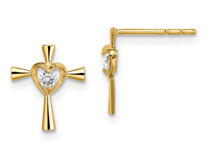 14k Yellow Gold Earrings Style GK980 - Classique Jewelry Inc.