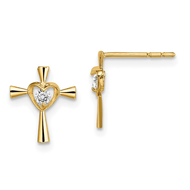 14k Yellow Gold Earrings Style GK980 - Classique Jewelry Inc.