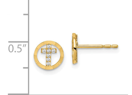 14k Yellow Gold Earrings Style GK982 - Classique Jewelry Inc.
