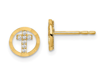 14k Yellow Gold Earrings Style GK982 - Classique Jewelry Inc.