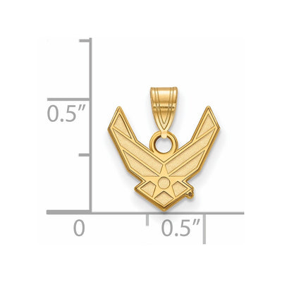 Sterling Silver Gold-plated LogoArt U.S. Air Force Small Pendant