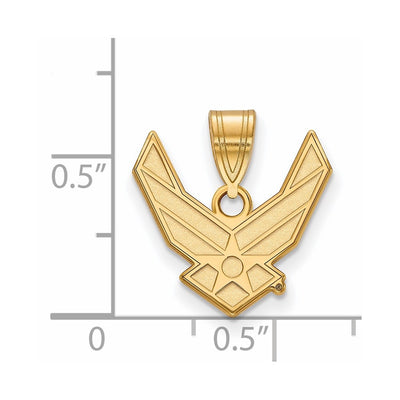 Sterling Silver Gold-plated LogoArt U.S. Air Force Medium Pendant