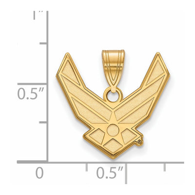Sterling Silver Gold-plated LogoArt U.S. Air Force Large Pendant