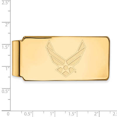 Sterling Silver Gold-plated LogoArt U.S. Air Force Money Clip