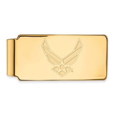 Sterling Silver Gold-plated LogoArt U.S. Air Force Money Clip