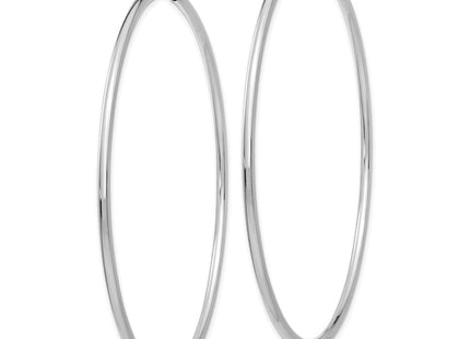 14k White Gold Polished Endless Hoop Earrings (Style H1000)