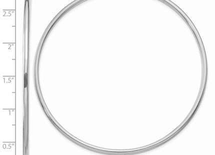 14k White Gold Polished Endless Hoop Earrings (Style H1000)