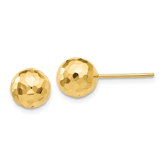 14k Yellow Gold Earrings Style H1013 - Classique Jewelry Inc.