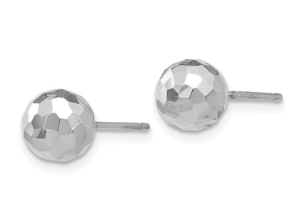 14K white gold earrings, alternate view
