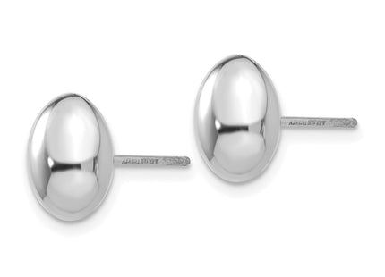 14K white gold earrings, alternate view
