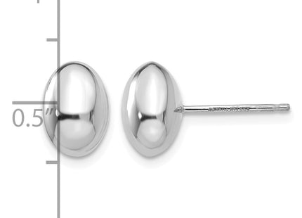 14K white gold earrings, further view