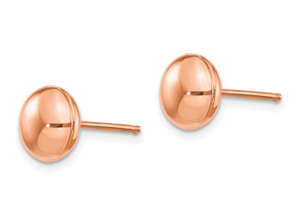14K rose gold earrings, alternate view