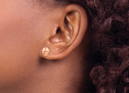 14K rose gold earrings, another view