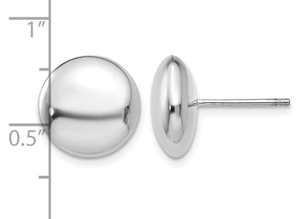 14K white gold earrings, further view