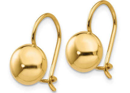 14k Yellow Gold Earrings Style H1031 - Classique Jewelry Inc.