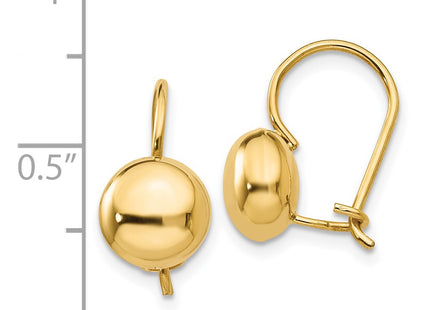 14k Yellow Gold Earrings Style H1031 - Classique Jewelry Inc.