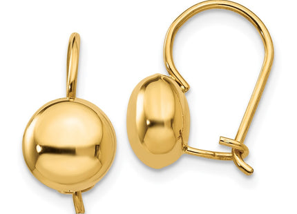 14k Yellow Gold Earrings Style H1031 - Classique Jewelry Inc.