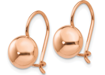 14K rose gold earrings, alternate view
