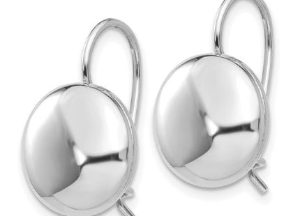 14K white gold earrings, alternate view