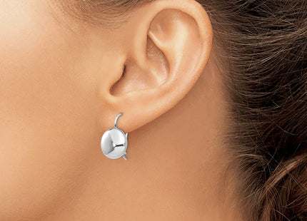 14K white gold earrings, another view