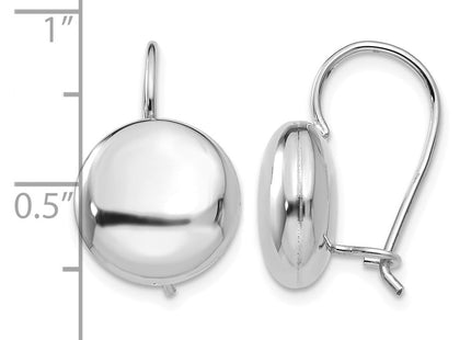 14K white gold earrings, further view