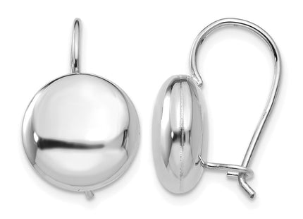 14K white gold earrings