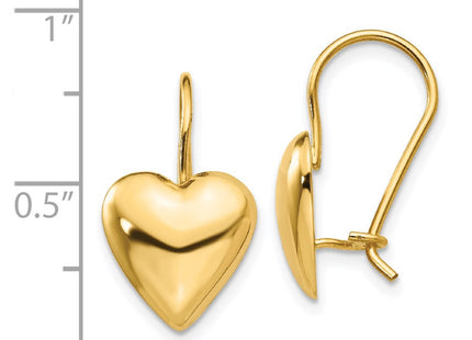 14k Yellow Gold Earrings Style H1042 - Classique Jewelry Inc.