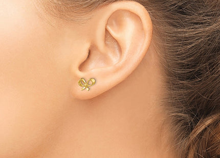 14k Yellow Gold Earrings Style H1051 - Classique Jewelry Inc.
