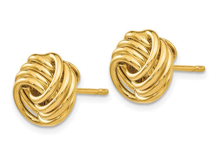 14k Polished Fancy Post Earrings (Style H1055)
