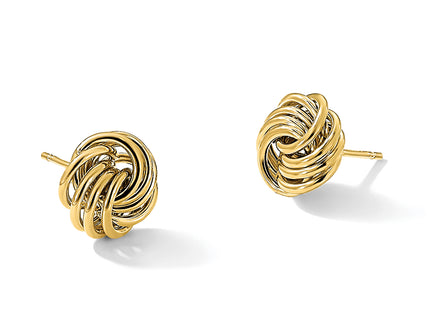 14k Polished Fancy Post Earrings, 11 x 11mm