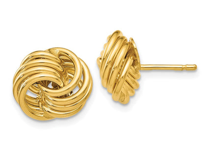 14k Polished Fancy Post Earrings (Style H1055)