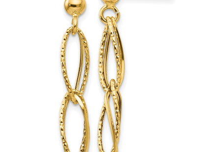 14k Yellow Gold Earrings Style H1056 - Classique Jewelry Inc.