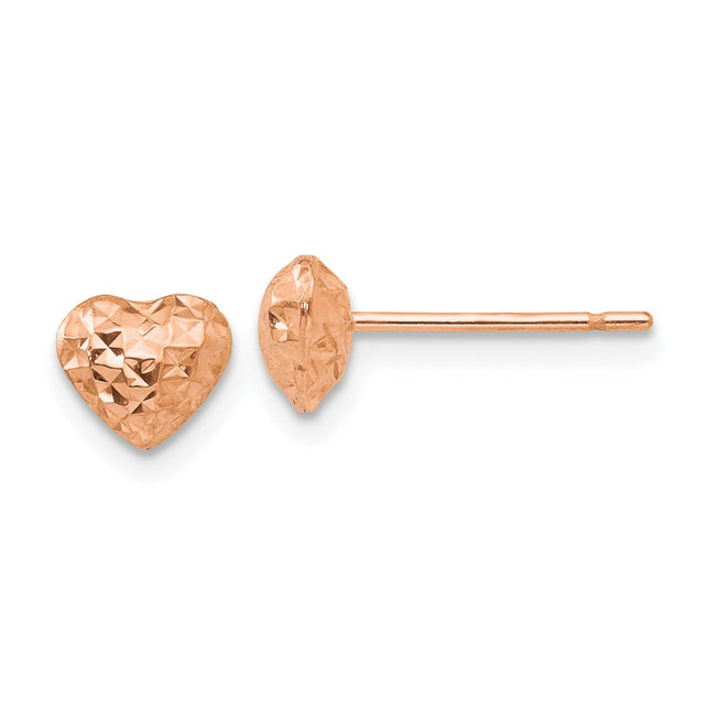 14k Rose Gold Earrings Style H1066R - Classique Jewelry Inc.