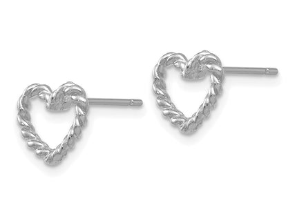 14k White Gold Earrings Style H1068 - Classique Jewelry Inc.