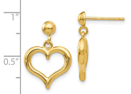 14k Yellow Gold Earrings Style H1071 - Classique Jewelry Inc.