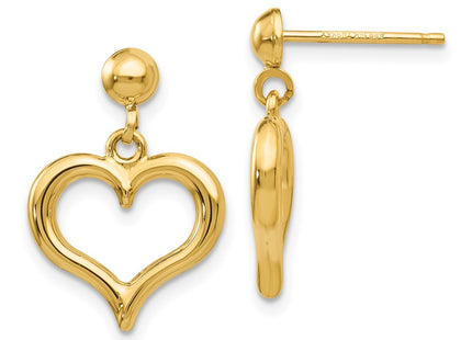 14k Yellow Gold Earrings Style H1071 - Classique Jewelry Inc.