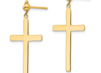 14k Yellow Gold Earrings Style H1086 - Classique Jewelry Inc.