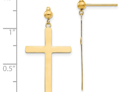 14k Yellow Gold Earrings Style H1086 - Classique Jewelry Inc.