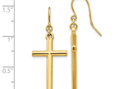 14k Yellow Gold Earrings Style H1087 - Classique Jewelry Inc.