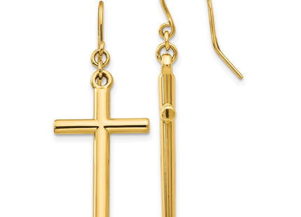 14k Yellow Gold Earrings Style H1087 - Classique Jewelry Inc.