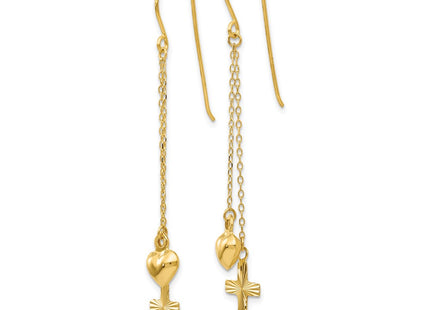 14k Yellow Gold Earrings Style H1088 - Classique Jewelry Inc.