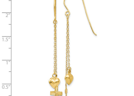 14k Yellow Gold Earrings Style H1088 - Classique Jewelry Inc.