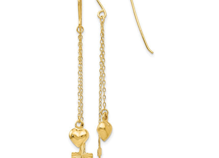 14k Yellow Gold Earrings Style H1088 - Classique Jewelry Inc.
