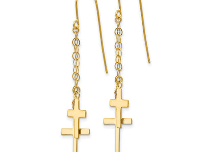 14k Yellow Gold Earrings Style H1089 - Classique Jewelry Inc.