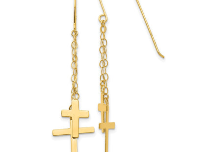 14k Yellow Gold Earrings Style H1089 - Classique Jewelry Inc.
