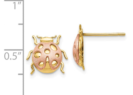 14k Two-tone Earrings Style H1108 - Classique Jewelry Inc.