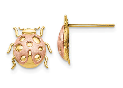 14k Two-tone Earrings Style H1108 - Classique Jewelry Inc.