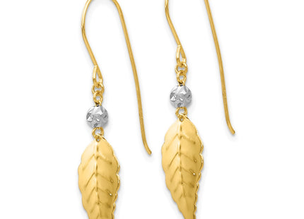 14k Two-tone Earrings Style H1111 - Classique Jewelry Inc.