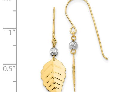 14k Two-tone Earrings Style H1111 - Classique Jewelry Inc.